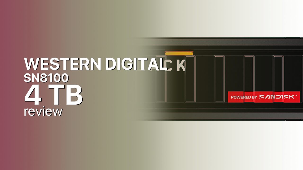 Western Digital SN8100 4 TB: WD's Highest-Shipping Gen5 Capacity Western Digital SN8100 4 TB: WD's Highest-Shipping Gen5 Capacity