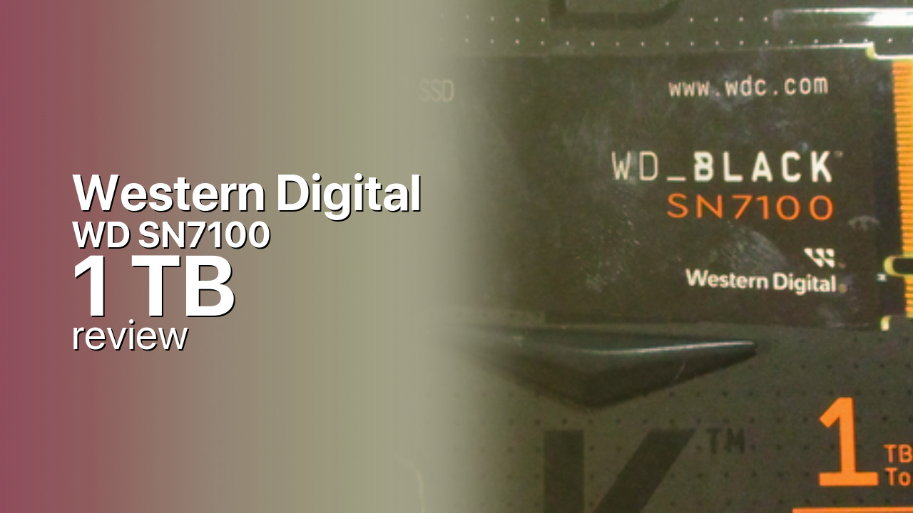 Western Digital WD SN7100 1TB Review — Mainstream Gen4, Masterfully Efficient