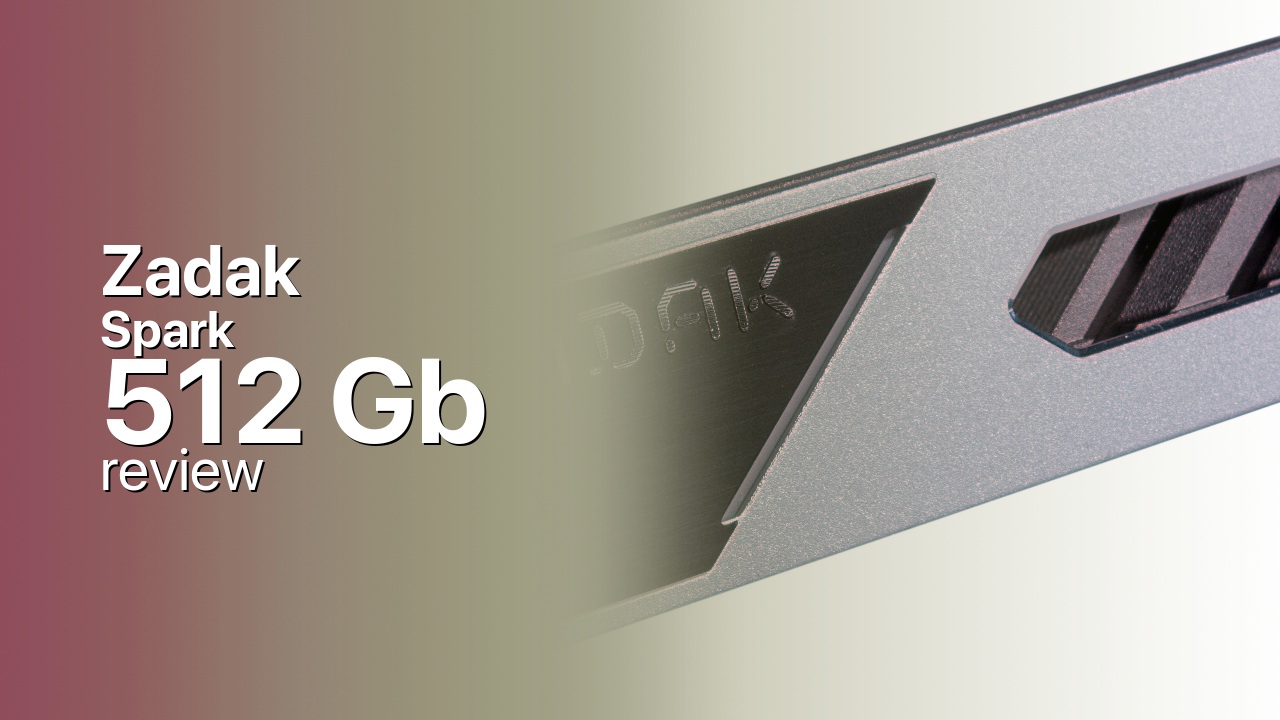 Zadak Spark 512Gb NVMe SSD detailed specifications